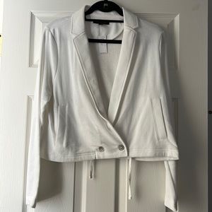 White Sweatshirt Jacket
